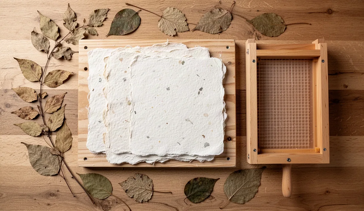 Handmade Paper Sheets from Old Postal Envelopes